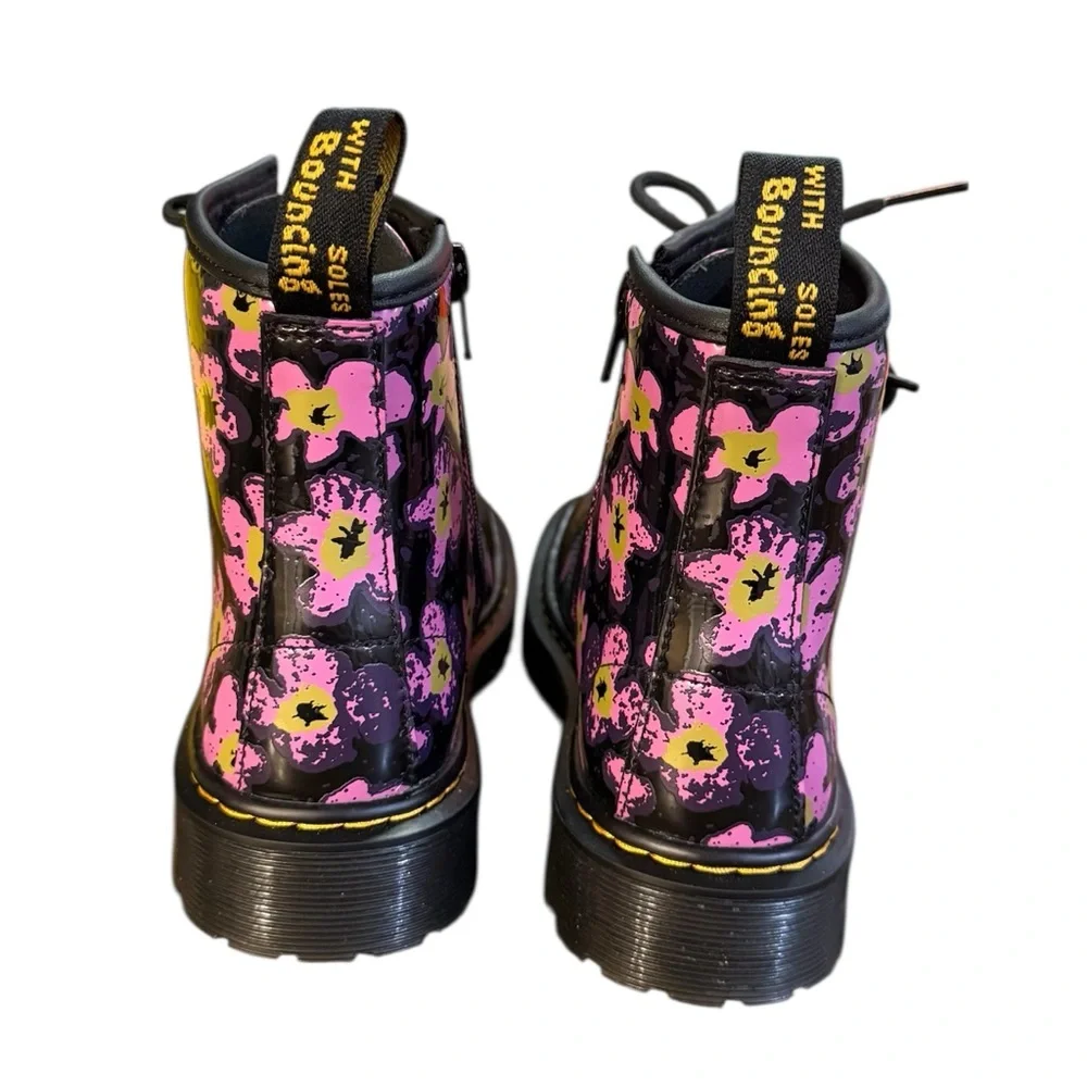 Dr. Martens Pansey Fayre 1460 Combat Boot Junior Size 3